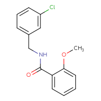 Chemical structure of N-[(3-chlorophenyl)methyl]-2-methoxybenzamide - CSSB00028011231