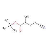Chemical structure of tert-butyl 4-cyano-2-methylbutanoate - CSSB14802379577