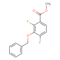 Chemical structure of methyl 3-(benzyloxy)-2,4-difluorobenzoate - CSSB03550257909