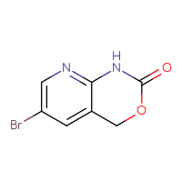 Chemical structure of 6-bromo-1H,2H,4H-pyrido[2,3-d][1,3]oxazin-2-one - CSSB00010254606