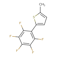 Chemical structure of 2-methyl-5-(2,3,4,5,6-pentafluorophenyl)thiophene - CSSB00161187545
