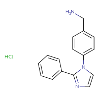 Chemical structure of 1-[4-(2-phenyl-1H-imidazol-1-yl)phenyl]methanamine hydrochloride - CSSB00025718041