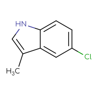 Chemical structure of 5-chloro-3-methyl-1H-indole - CSSB00000081789