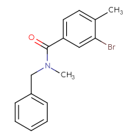Chemical structure of N-benzyl-3-bromo-N,4-dimethylbenzamide - CSSB00000187251