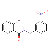 Chemical structure of 2-bromo-N-[(3-nitrophenyl)methyl]benzamide - CSSB00030289610