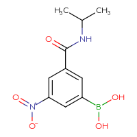 Chemical structure of {3-nitro-5-[(propan-2-yl)carbamoyl]phenyl}boronic acid - CSSB00020605626