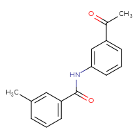 Chemical structure of N-(3-acetylphenyl)-3-methylbenzamide - CSSB00000582099