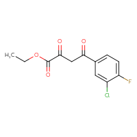 Chemical structure of ethyl 4-(3-chloro-4-fluorophenyl)-2,4-dioxobutanoate - CSSB00000304986