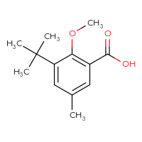 Chemical structure of 3-tert-butyl-2-methoxy-5-methylbenzoic acid - CSSB00020816682