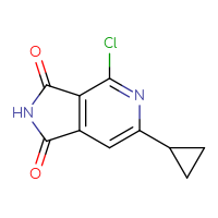 Chemical structure of 4-chloro-6-cyclopropyl-1H,2H,3H-pyrrolo[3,4-c]pyridine-1,3-dione - CSSB00039437720