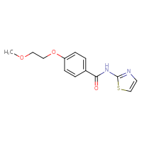 Chemical structure of 4-(2-methoxyethoxy)-N-(1,3-thiazol-2-yl)benzamide - CSSB00103988000