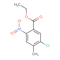Chemical structure of ethyl 5-chloro-4-methyl-2-nitrobenzoate - CSSB00038807249
