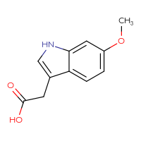 Chemical structure of 2-(6-methoxy-1H-indol-3-yl)acetic acid - CSSB00102525305