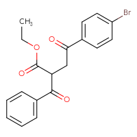 Chemical structure of ethyl 2-benzoyl-4-(4-bromophenyl)-4-oxobutanoate - CSSB00020622754