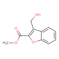 Chemical structure of methyl 3-(hydroxymethyl)-1-benzofuran-2-carboxylate - CSSB01991604961