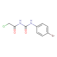 Chemical structure of 1-(4-bromophenyl)-3-(2-chloroacetyl)urea - CSSB00000199073