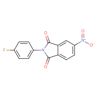 Chemical structure of 2-(4-fluorophenyl)-5-nitro-2,3-dihydro-1H-isoindole-1,3-dione - CSSB00000758797