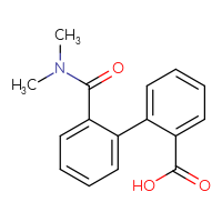 Chemical structure of 2'-(dimethylcarbamoyl)-[1,1'-biphenyl]-2-carboxylic acid - CSSB00159993552