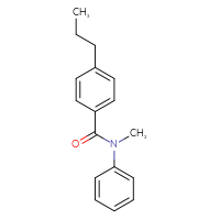 Chemical structure of N-methyl-N-phenyl-4-propylbenzamide - CSSB02008664676