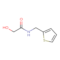 Chemical structure of 2-hydroxy-N-[(thiophen-2-yl)methyl]acetamide - CSSB00000246372