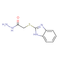 Chemical structure of 2-(1H-1,3-benzodiazol-2-ylsulfanyl)acetohydrazide - CSSB00000182895