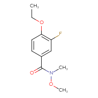 Chemical structure of 4-ethoxy-3-fluoro-N-methoxy-N-methylbenzamide - CSSB21151590448