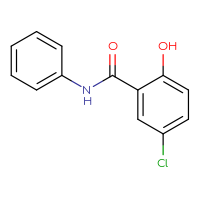 Chemical structure of 5-chloro-2-hydroxy-N-phenylbenzamide - CSSB00000489568