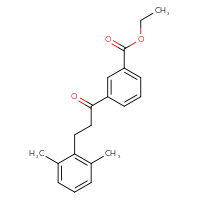 Chemical structure of ethyl 3-[3-(2,6-dimethylphenyl)propanoyl]benzoate - CSSB00020571495