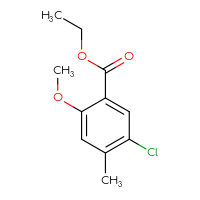Chemical structure of ethyl 5-chloro-2-methoxy-4-methylbenzoate - CSSB00041965807
