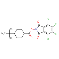 Chemical structure of 4,5,6,7-tetrachloro-1,3-dioxo-2,3-dihydro-1H-isoindol-2-yl 4-tert-butylcyclohexane-1-carboxylate - CSSB20270808155
