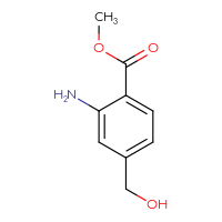 Chemical structure of methyl 2-amino-4-(hydroxymethyl)benzoate - CSSB00009954897