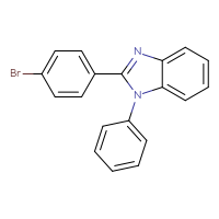 Chemical structure of 2-(4-bromophenyl)-1-phenyl-1H-1,3-benzodiazole - CSSB00016988107