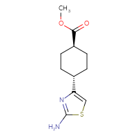 Chemical structure of methyl (1r,4r)-4-(2-amino-1,3-thiazol-4-yl)cyclohexane-1-carboxylate - CSSB06410031664