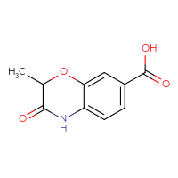 Chemical structure of 2-methyl-3-oxo-3,4-dihydro-2H-1,4-benzoxazine-7-carboxylic acid - CSSB00010240516