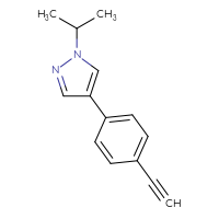 Chemical structure of 4-(4-ethynylphenyl)-1-(propan-2-yl)-1H-pyrazole - CSSB02141572055