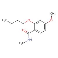 Chemical structure of 2-butoxy-4-methoxy-N-methylbenzamide - CSSB01996155762