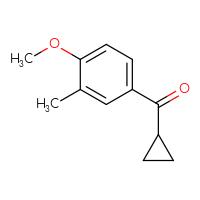 Chemical structure of cyclopropyl(4-methoxy-3-methylphenyl)methanone - CSSB00011294298