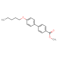 Chemical structure of methyl 4'-(pentyloxy)-[1,1'-biphenyl]-4-carboxylate - CSSB06585345377