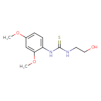 Chemical structure of 1-(2,4-dimethoxyphenyl)-3-(2-hydroxyethyl)thiourea - CSSB00102533563