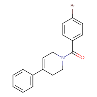 Chemical structure of 1-(4-bromobenzoyl)-4-phenyl-1,2,3,6-tetrahydropyridine - CSSB00159312732
