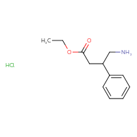 Chemical structure of ethyl 4-amino-3-phenylbutanoate hydrochloride - CSSB00160010320
