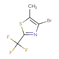 Chemical structure of 4-bromo-5-methyl-2-(trifluoromethyl)-1,3-thiazole - CSSB00021551868