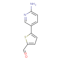 Chemical structure of 5-(6-aminopyridin-3-yl)thiophene-2-carbaldehyde - CSSB00010115701