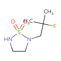 Chemical structure of 2-(2-fluoro-2-methylpropyl)-1λ⁶,2,5-thiadiazolidine-1,1-dione - CSMB00153620271