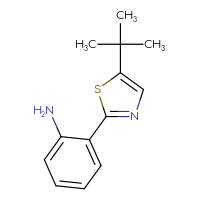 Chemical structure of 2-(5-tert-butyl-1,3-thiazol-2-yl)aniline - CSSB00021021851