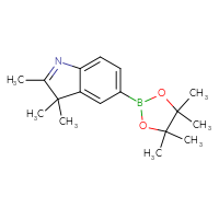 Chemical structure of 2,3,3-trimethyl-5-(4,4,5,5-tetramethyl-1,3,2-dioxaborolan-2-yl)-3H-indole - CSSB00011094498