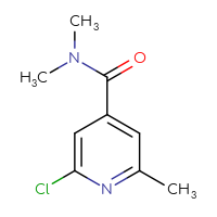 Chemical structure of 2-chloro-N,N,6-trimethylpyridine-4-carboxamide - CSSB00013243507