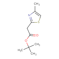 Chemical structure of tert-butyl 2-(4-methyl-1,3-thiazol-2-yl)acetate - CSSB00000054323