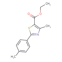 Chemical structure of ethyl 4-methyl-2-(4-methylphenyl)-1,3-thiazole-5-carboxylate - CSSB00000590021