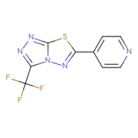 Chemical structure of 4-[3-(trifluoromethyl)-[1,2,4]triazolo[3,4-b][1,3,4]thiadiazol-6-yl]pyridine - CSSB00121633727